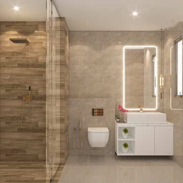 Contemporary Bathroom Styled With Elegant Interiors